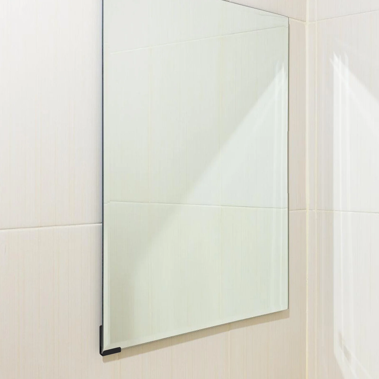 

1Set Stainless Steel Mirror Clips Frameless Mirror Brackets Wall Mount Hangers Heavy Duty Kit Clear Clips Picture Hangers