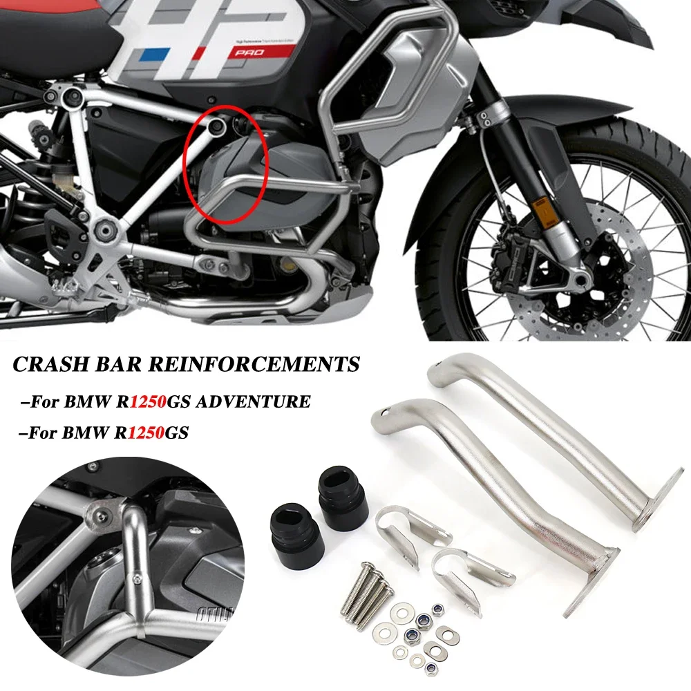 

New For BMW R1250GS ADV Adventure ADVENTURE r 1250 gs GSA Extended upper Crash bar Bumper Stainless Steel Tank Guard Protector