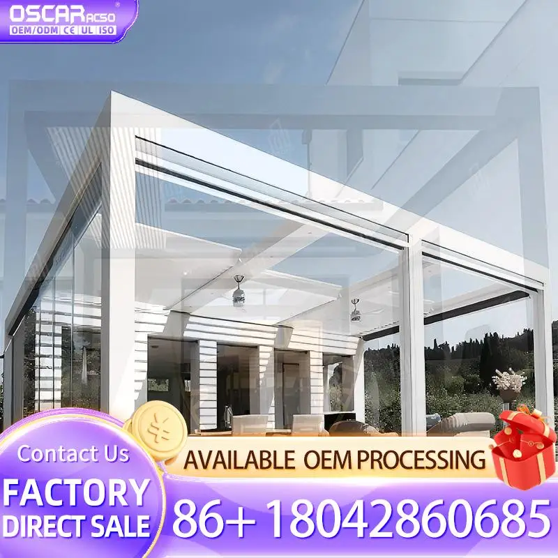 10x10 13x10 13x13 20x13 Ft Modern Outdoor Aluminium Motorized Louvered Gazebo Awning for Garden Backyard Patio pergolas