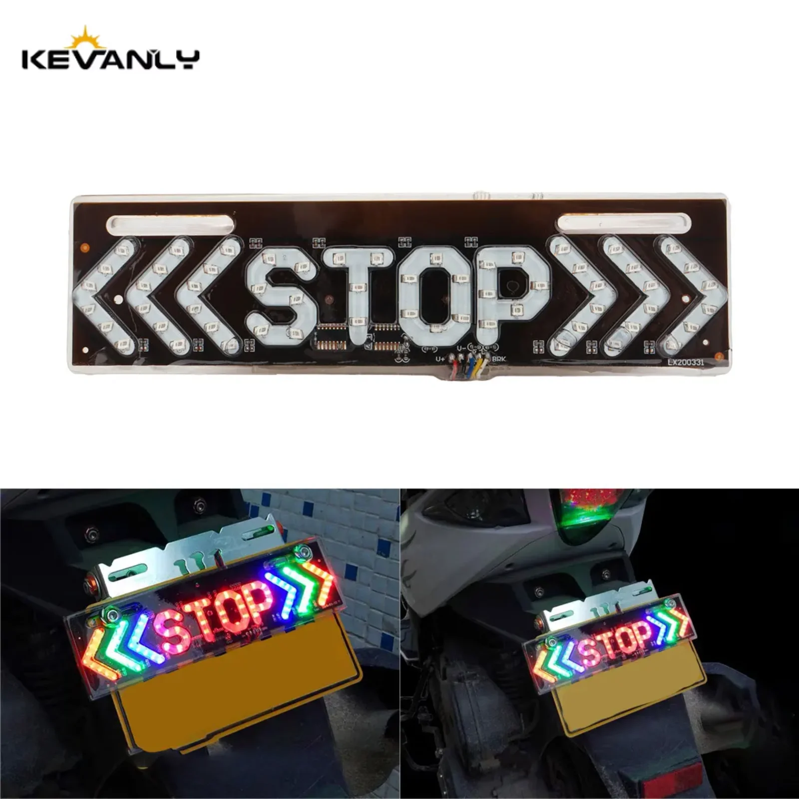 

1x Motorcycle LED Arrow Turn Signal Tail Lamp Running Light Strobe Warning Brake Stop Indicators Motorbike Lighting Accessories