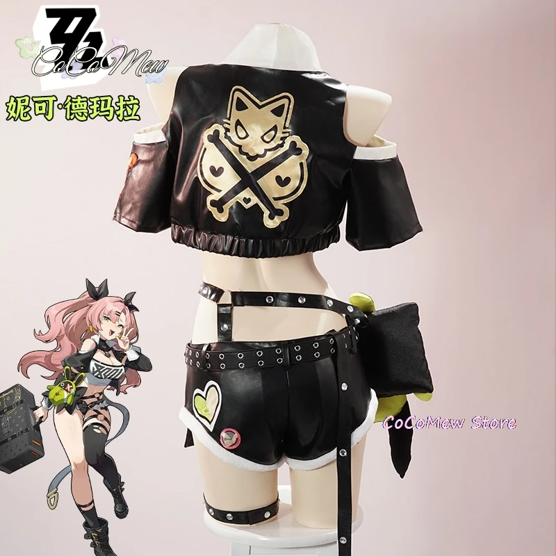 Game Zenless Zone Zero Cosplay Nicole Demara Costume Women Sexy Party Suit Punk Coat Top Pants Halloween Carnival Uniform Custom