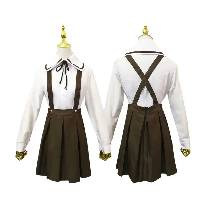 Game Danganronpa Fujisaki Chihiro cosplay costume Dangan Ronpa cosplay clothes full suit women girls green dress lovely uniform