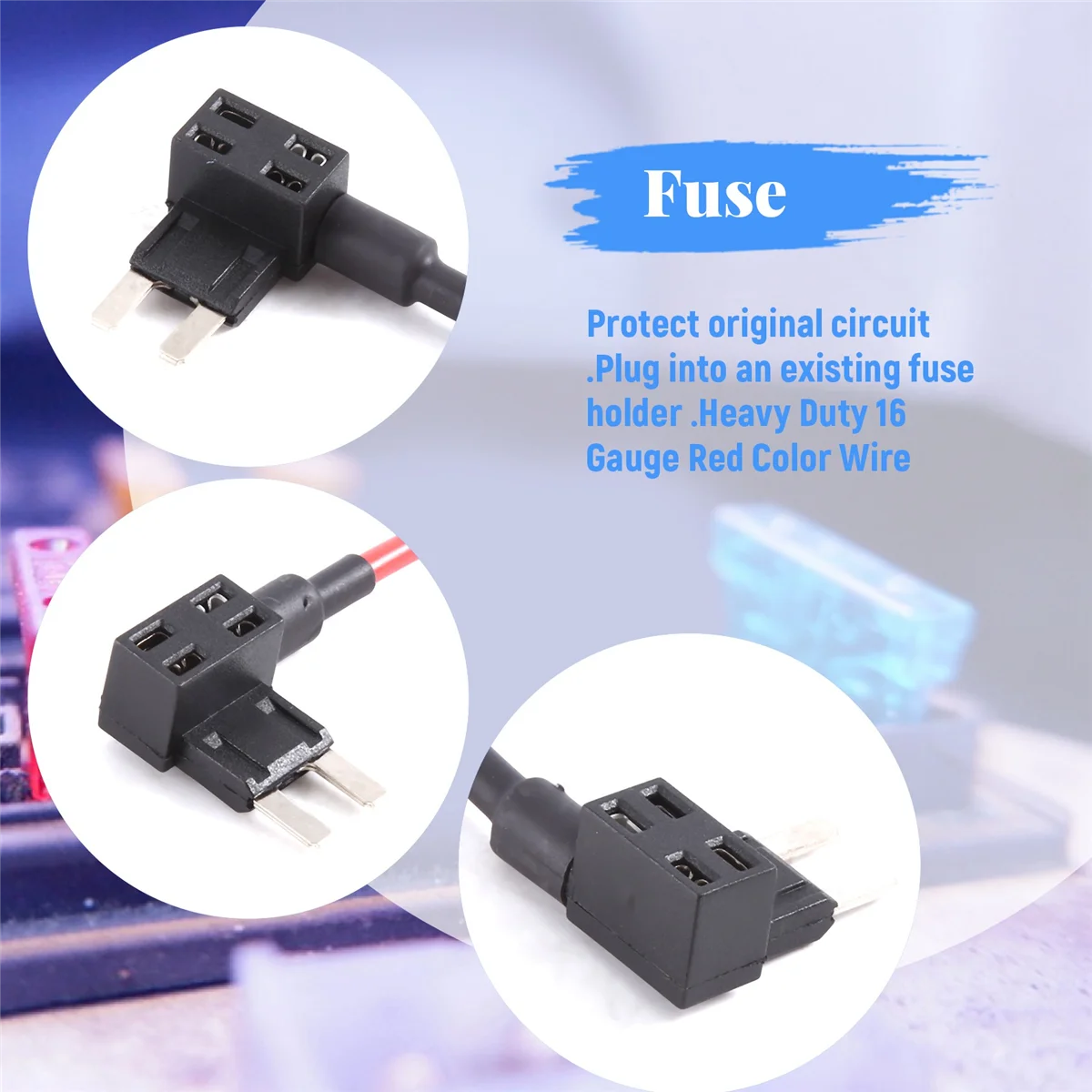 10 Pack - 12V Car Add-a-circuit Fuse TAP Adapter Mini ATM Blade Fuse Holder