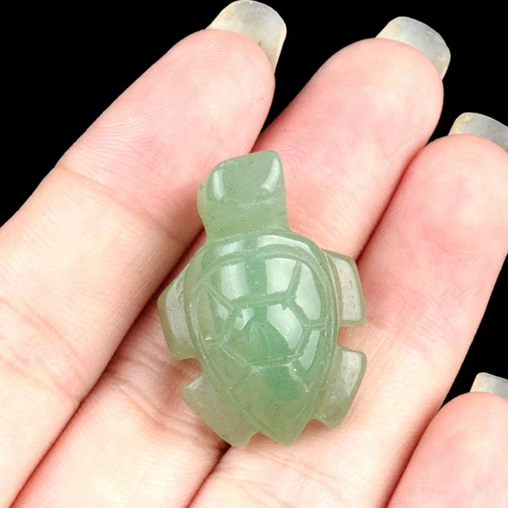 Cuentas semipreciosas naturales en forma de tortuga, 18x26mm, tallado de mano, componentes sin agujeros, piedra energética, 12 colores a elegir, 1 ud.