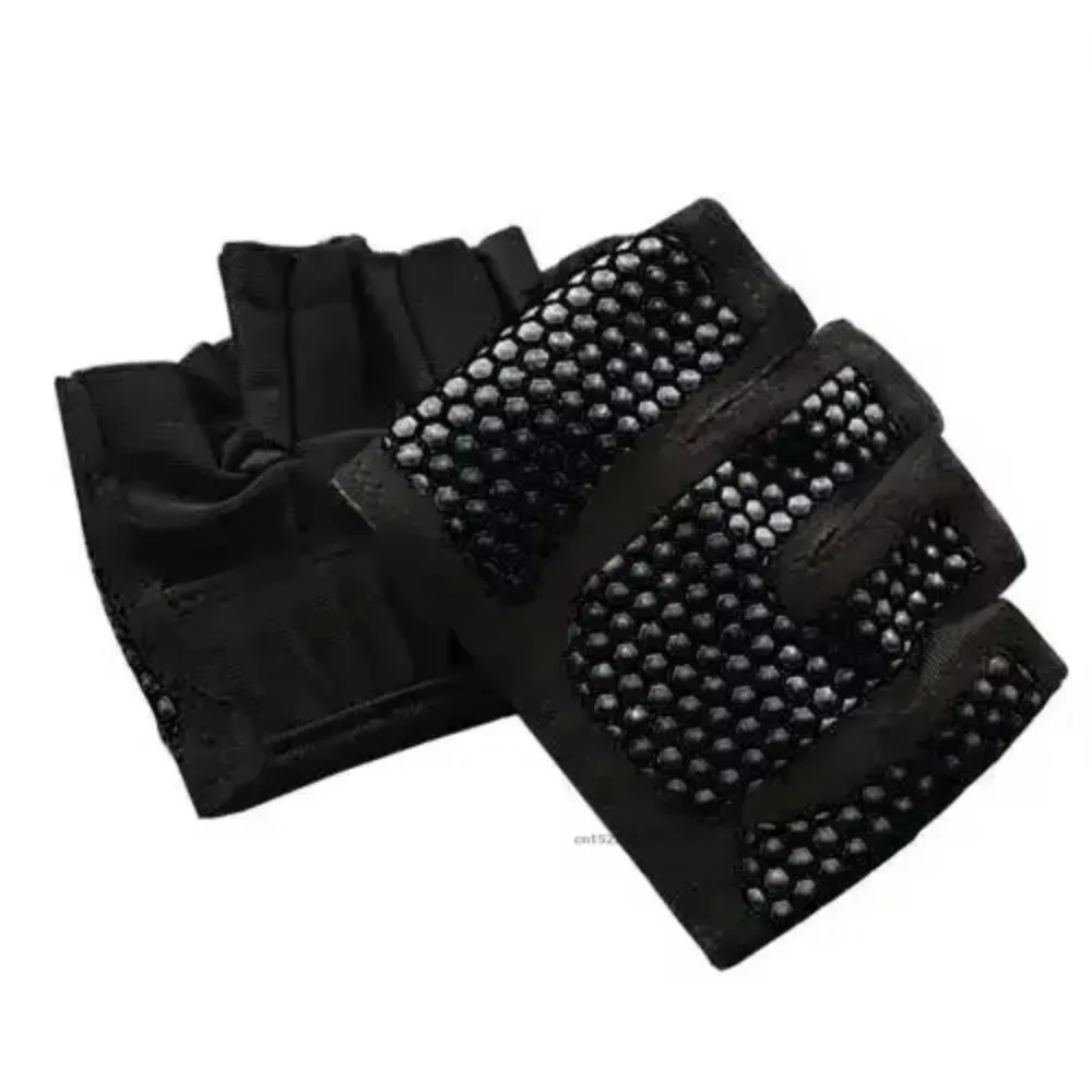 

1 пара дышащих перчаток для спортзала с половиной пальца, противоскользящие велосипедные перчатки с защитой от потери, противоударные перчатки для фитнеса контрастного цвета