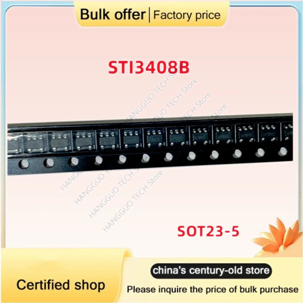 10-100PCS STI3408B STI3408 SOT23-5 DC-DC Synchronous Buck Converter IC Chip