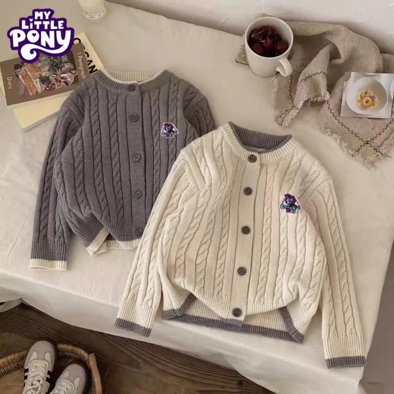 

My Little Pony cartoon cute Twilight Sparkle sweater cardigan for girls, fashionable stylish casual and versatile knitted top