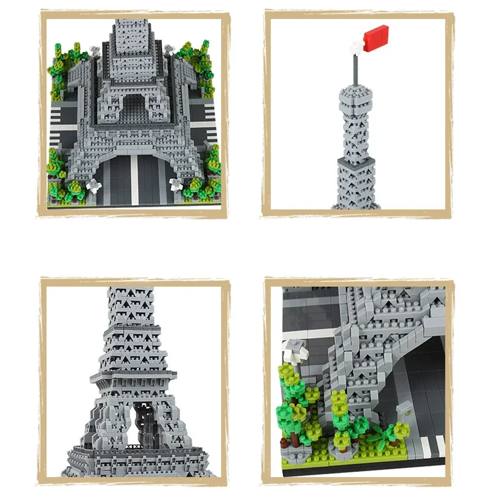 Wist Gebouwd Parijs Eiffeltoren Micro Mini-Bouwstenen Voor Volwassen Architectuur Puzzelspeelgoed Kit Frankrijk Trots Assembleren Bakstenen Geschenk