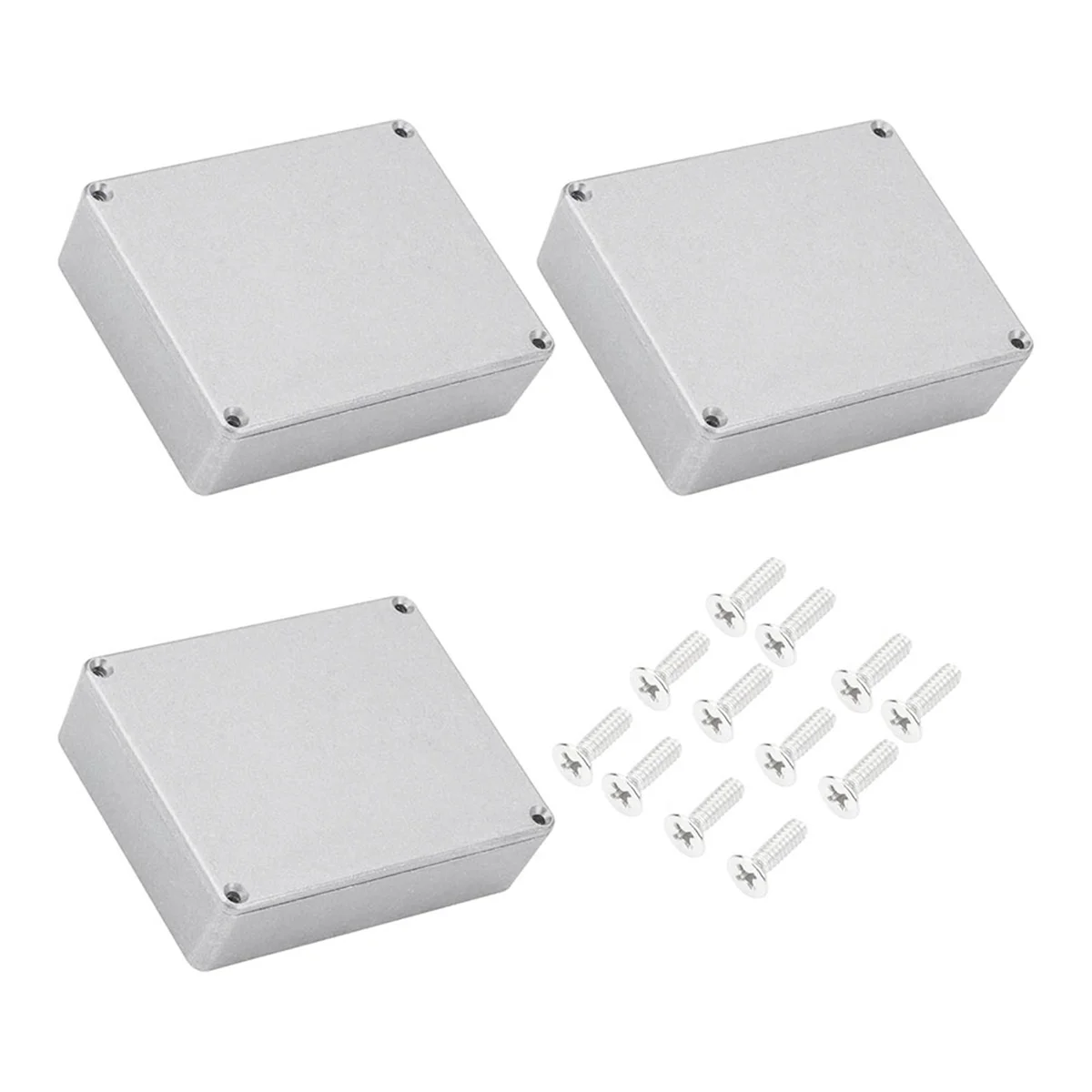 AZZ-3PCS 1590BB Guitar Pedal Enclosure Aluminum Diecast Stomp Box Case Toggle Switch Box 120x94.5x34MM