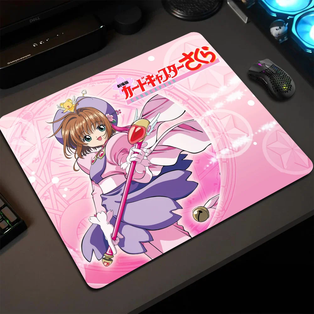 Anime Cardcaptor Sakura Mousepad Small LockEdge Mouse Pad For Gamers Computer Desk Pad Rectangular Anti-slip Rubber