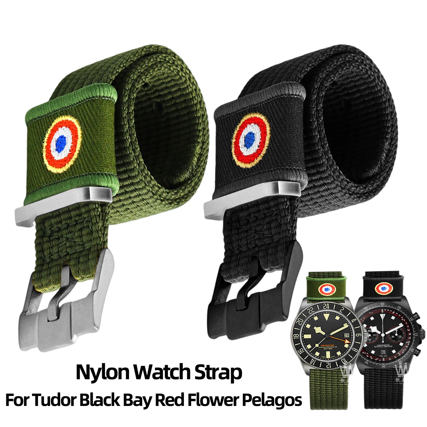 

Нейлоновый ремешок для часов 22 мм для Tudor Black Bay Red Flower Pelagos M2542G M25707B M25727K, мужской мягкий спортивный ремешок для часов для занятий спортом на открытом воздухе