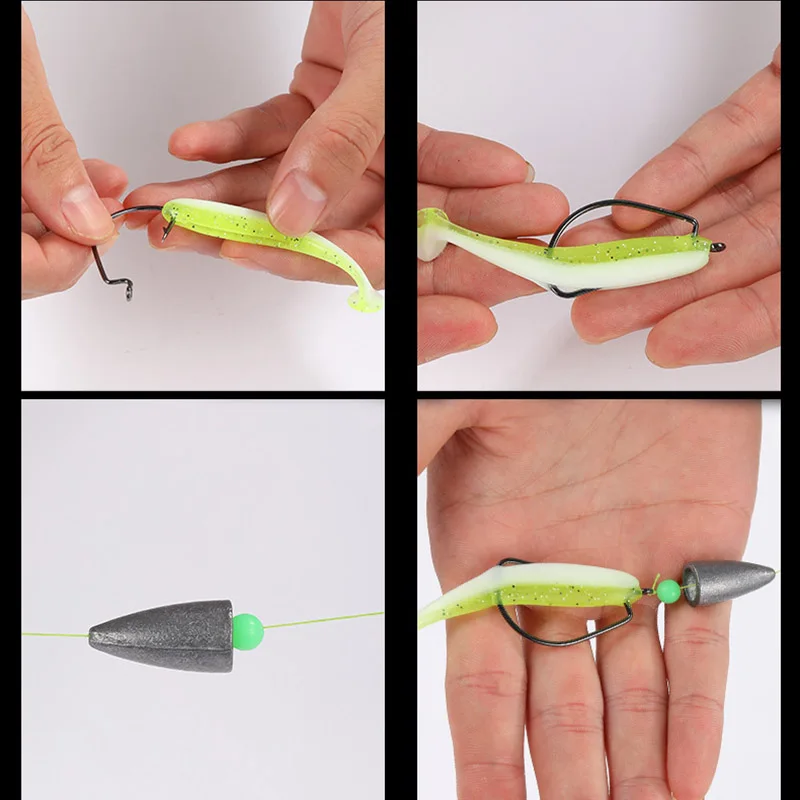 5ชิ้น/เซ็ต Texas Rig ชุด #2 #1 #1/0 Drop Shot Hook Carolina Rig ชุด Bass Fishing Tackle อุปกรณ์เสริม3.5G 5G 7G 10G