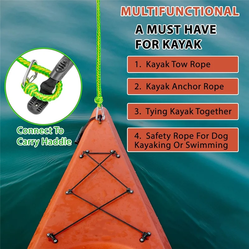 

NALFI-Floating Water Safety Rope Kayak Dog Safety Rope Floating River Tube Safety Rope Kayak Tow Rope