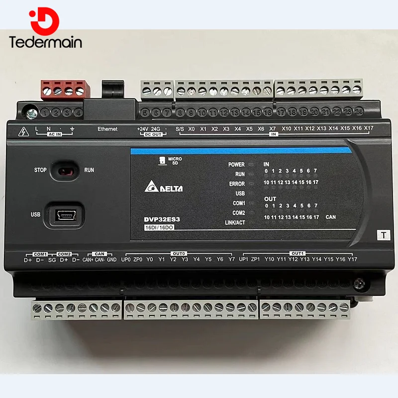 Brand new Delta ES3 Series PlC Built-in Ethernet interface CANopen DVP32ES300R DVP32ES311T DVP48ES300T DVP64ES300R DVP80ES300T