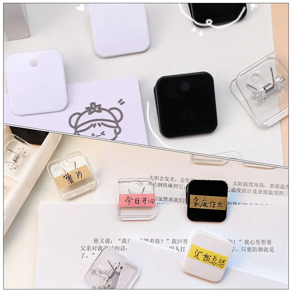 

12pcs Plastic Paper Clips for Document Sorting Office Supplies Stationery Student File Organizer Folder Clamps
