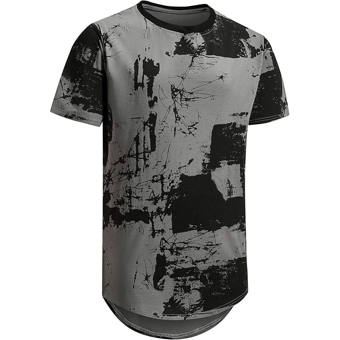 Vintage Motley Round Neck T-shirt for Men's 3D Printing Short Sleeves Summer Oversize Loose Streetwear Fashion Tee Shirts Top