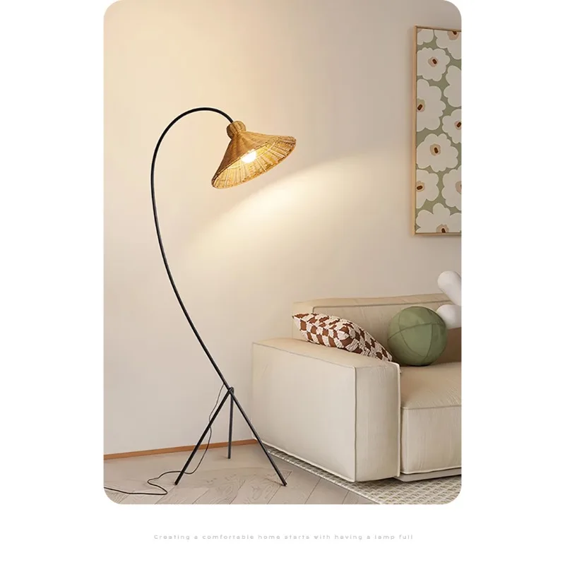 منتصف القرن الروطان مصباح أرضي الفرنسية خمر سوينغ الذراع ل أريكة الجانب المحيطة الإضاءة غرفة الديكور ضوء LED عناصر ديكور المنزل