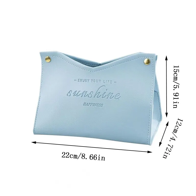 Living Room Dining Room Tissue Box Environmentally Friendly Leather Multi-purpose Solid Color Creative Napkin Storage Box