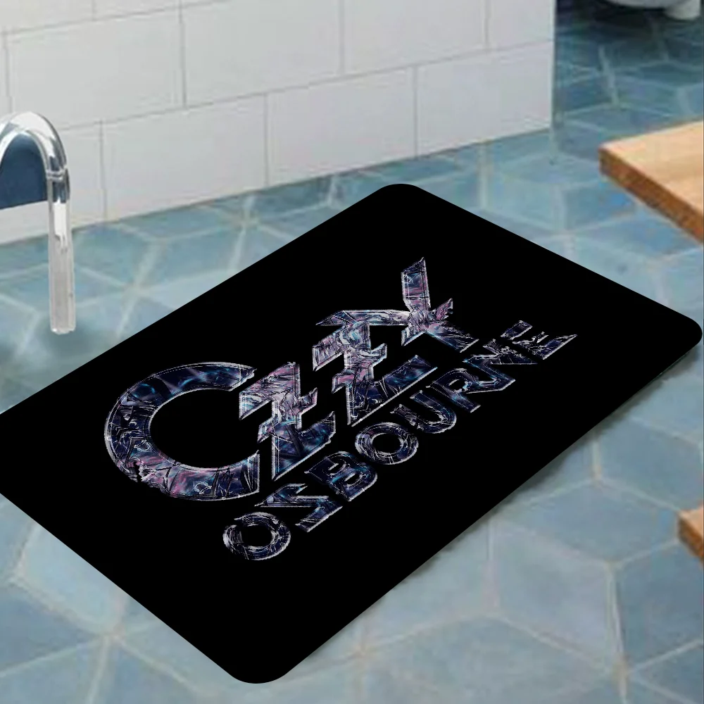 Ozzy Osbourne Bathroom Mat INS Style Soft Bedroom Floor House Laundry Room Mat Anti-skid Welcome Doormat