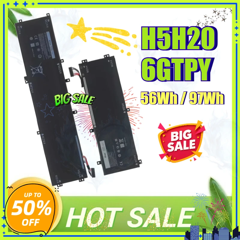 H5H20 6GTPY Laptop Battery for Dell Inspiron7590 7591 Precision5530 5520 XPS15 7590 9570 9560 5D91C P83F001 GPM03 P56F002 05041C