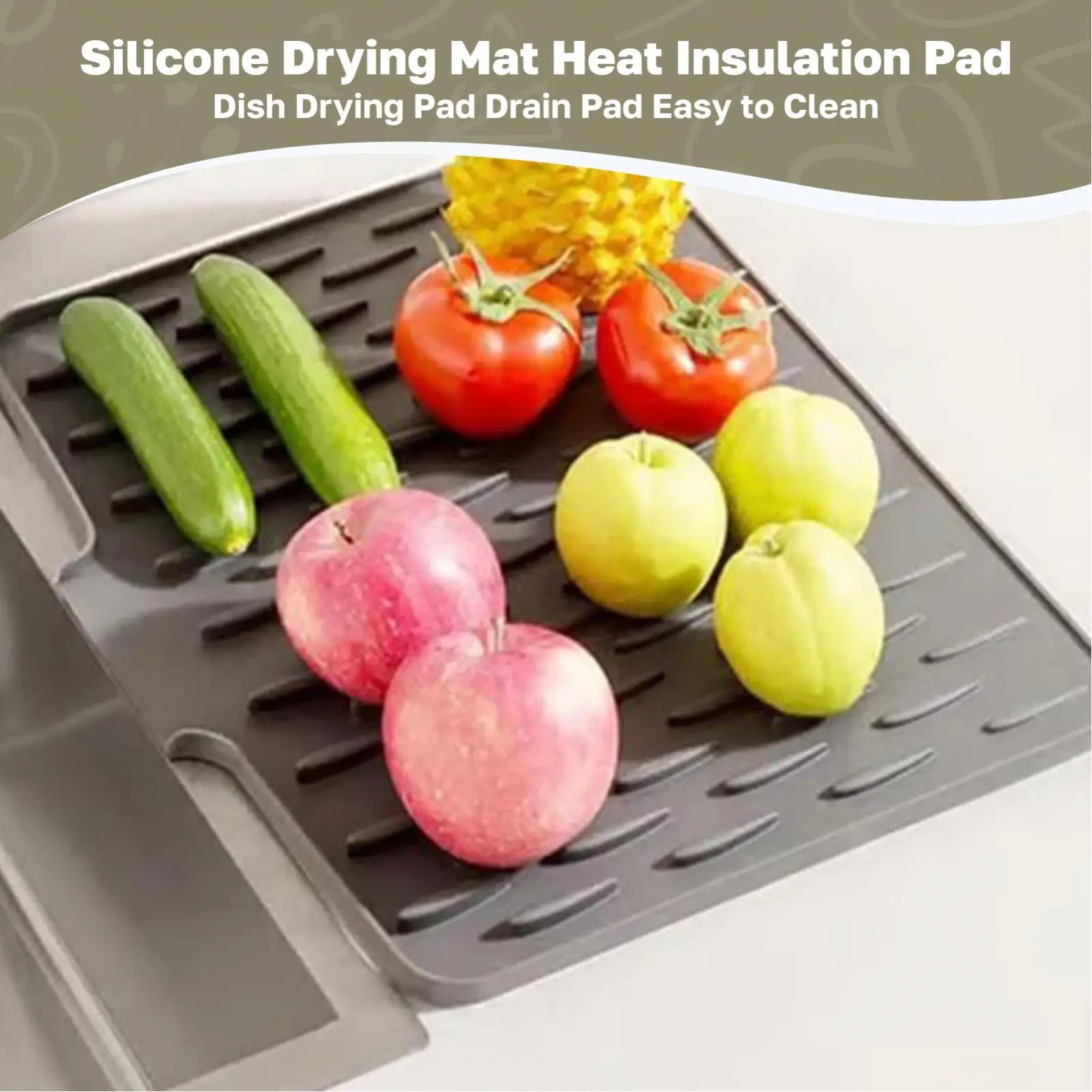 Draining Mat, Matte, Easy to Clean, Insulating Pad, Quick-drying, Draining Pad