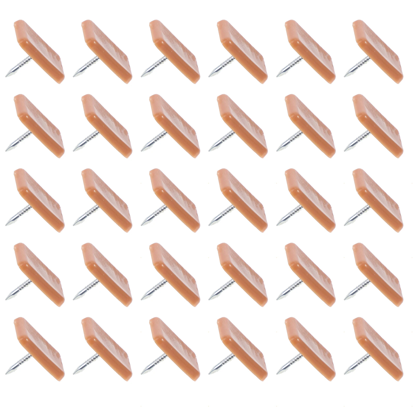 

60pcs Sliding Rectangular Nails Plastic Drawer Sliding Nail Durable Smooth Home Furniture Repair Small Square Nail