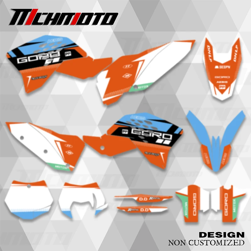 MCHMFG Motorcycle Graphics Decals Stickers Kits For KTM EXC EXCF 125-450cc 2008 2009 2010 2011 SX SXF 2007 2008 2009 2010