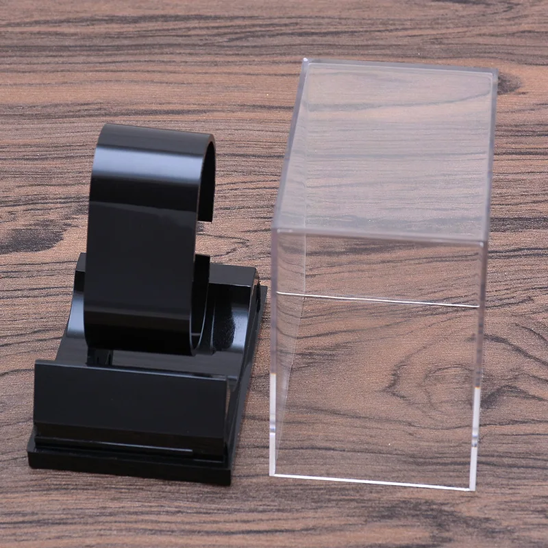 Watch Packaging Box Plastic Transparent Watch Stand Rack General Showcase Shelf Portable Wrist Watch Storage Box Jewelry Display