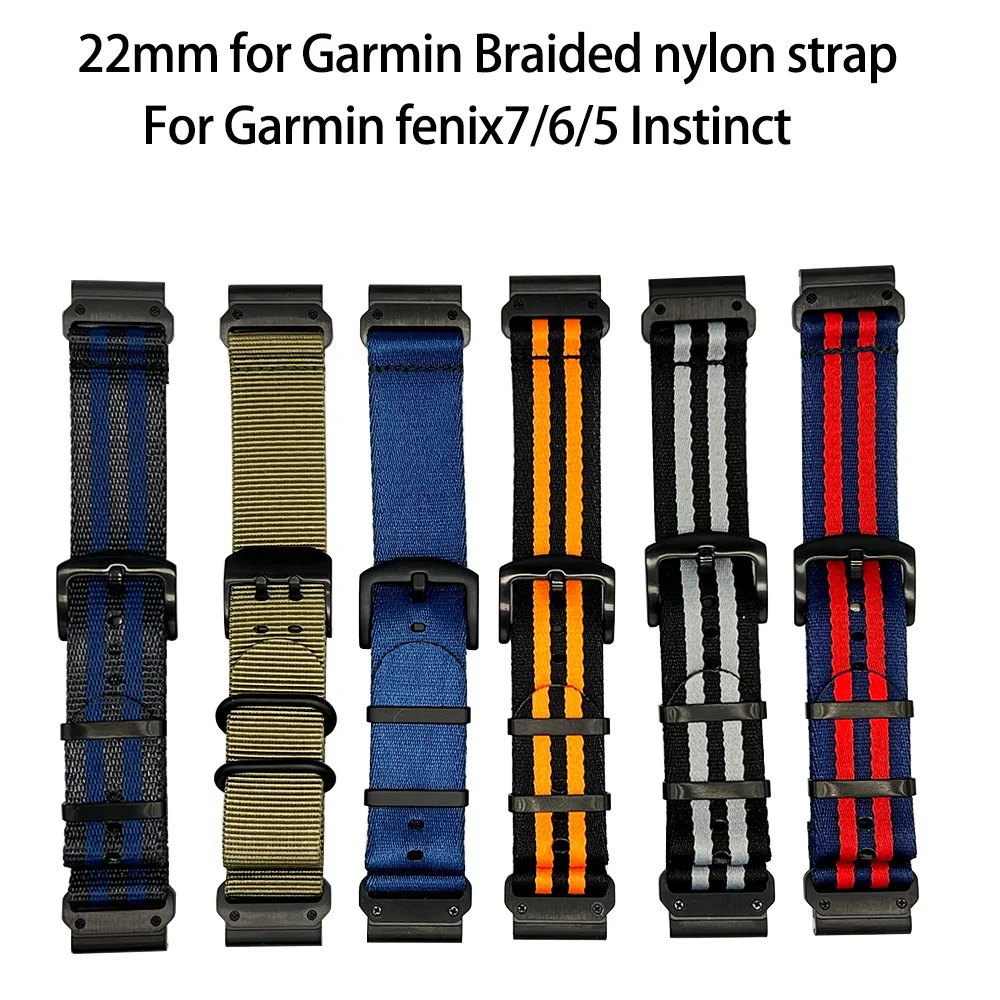 for Garmin fenix6 nylon strap quick release fenix7 nylon watch  for Garmin 5  935 945 instinct2 watch band