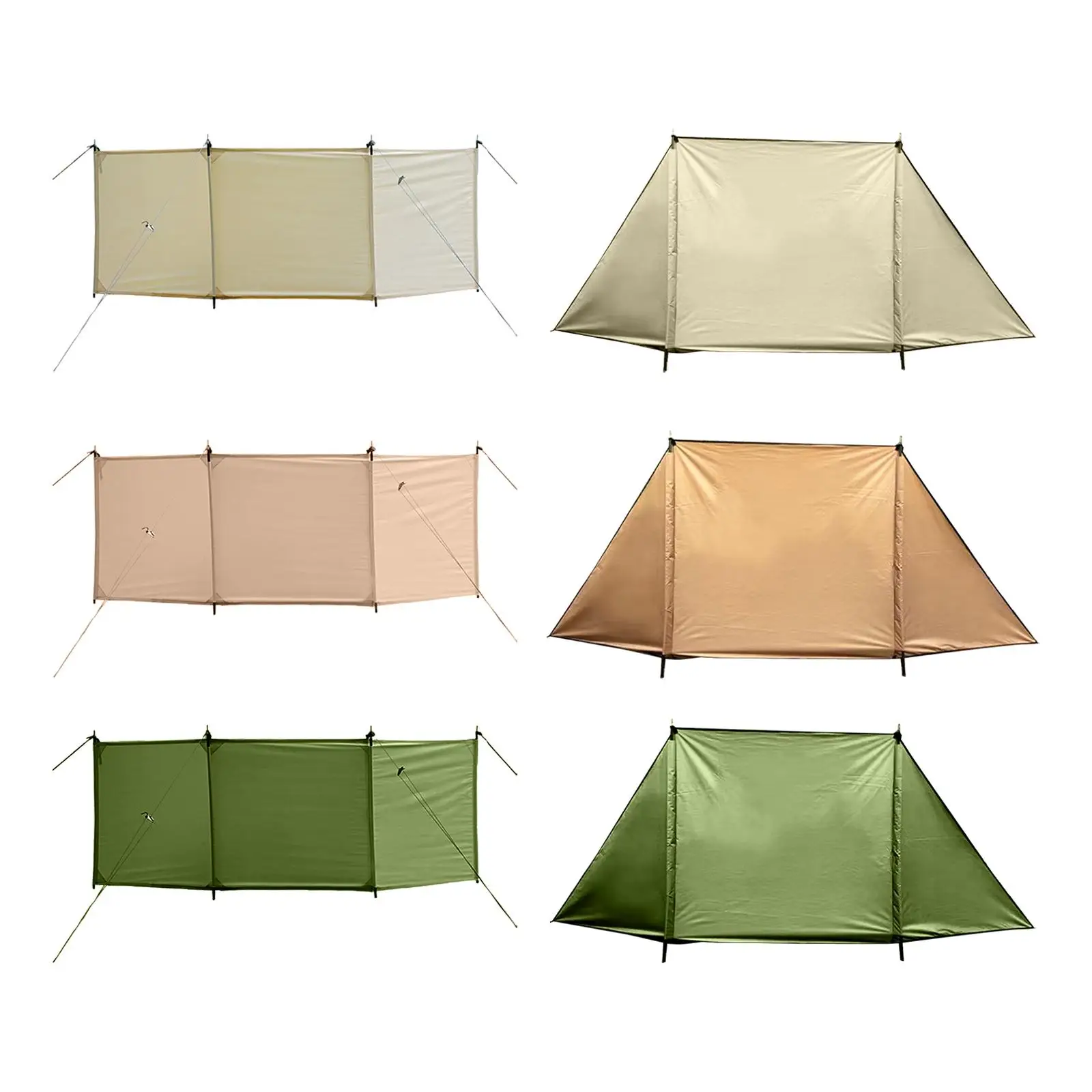 Portable Outdoor Camping Stove Windscreen With Storage Bag,Foldable Oxford Cloth Cooking Windproof Protection Privacy Screen