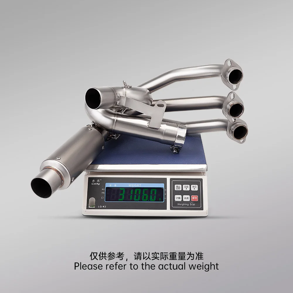 

for 675SR 675 SR CF675SR Motorcycle Exhaust Escape Front Link Pipe With 2 oxygen sensors