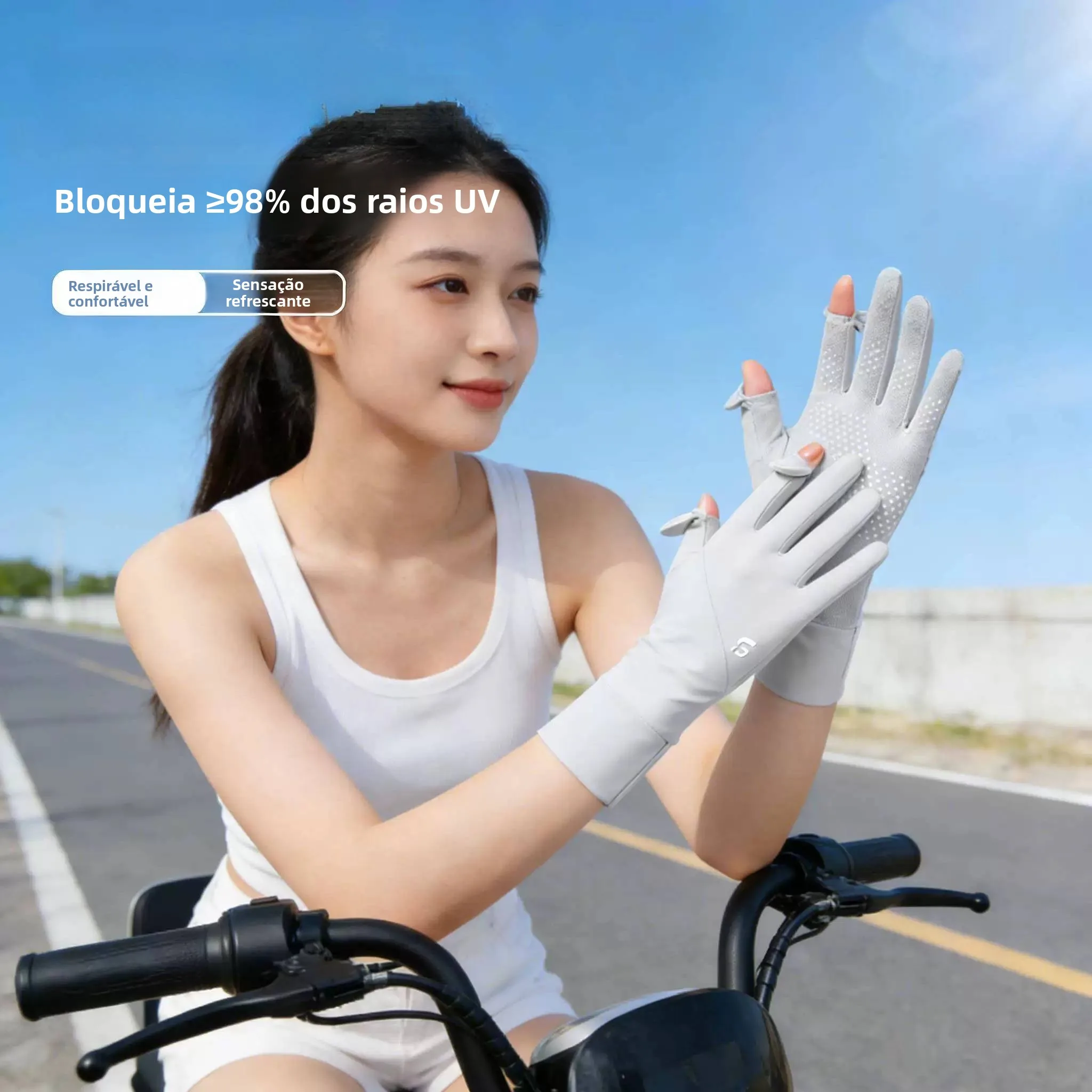 日焼け止めサイクリングドライビンググローブ薄いアイスシルク屋外釣り日よけロングフィンガーメンズ夏抗紫外線ライディンググローブ