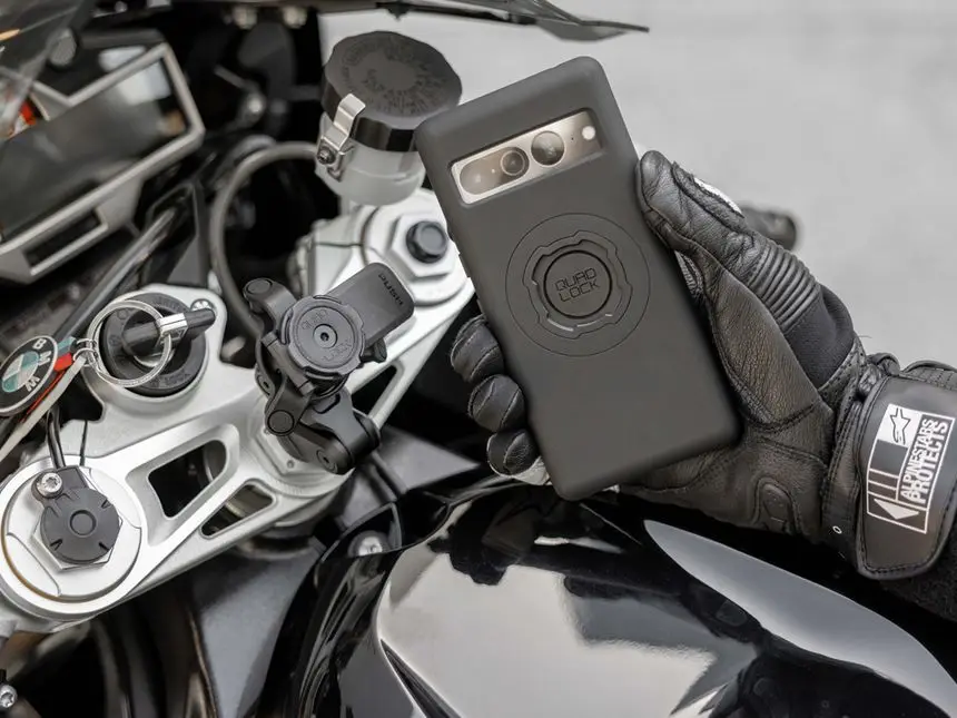 Amortiguador de vibraciones para motocicleta Quad Lock