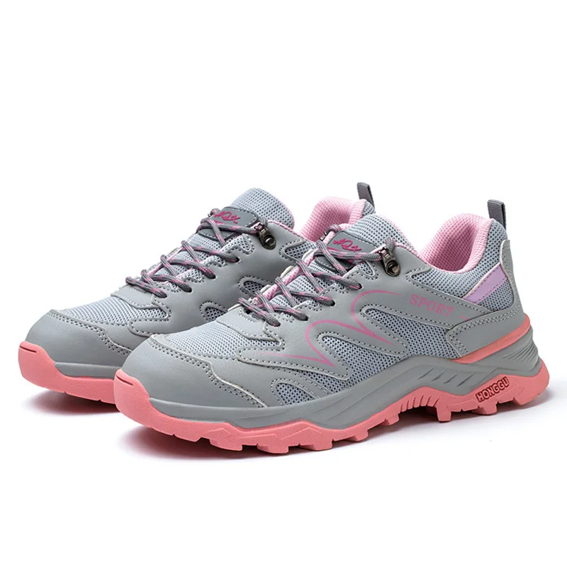 Work Boots Construction Safety Shoes Women Work Sneakers Anti-smash Anti-Punctur Non Slip Protective Shoes Steel Toe Shoes