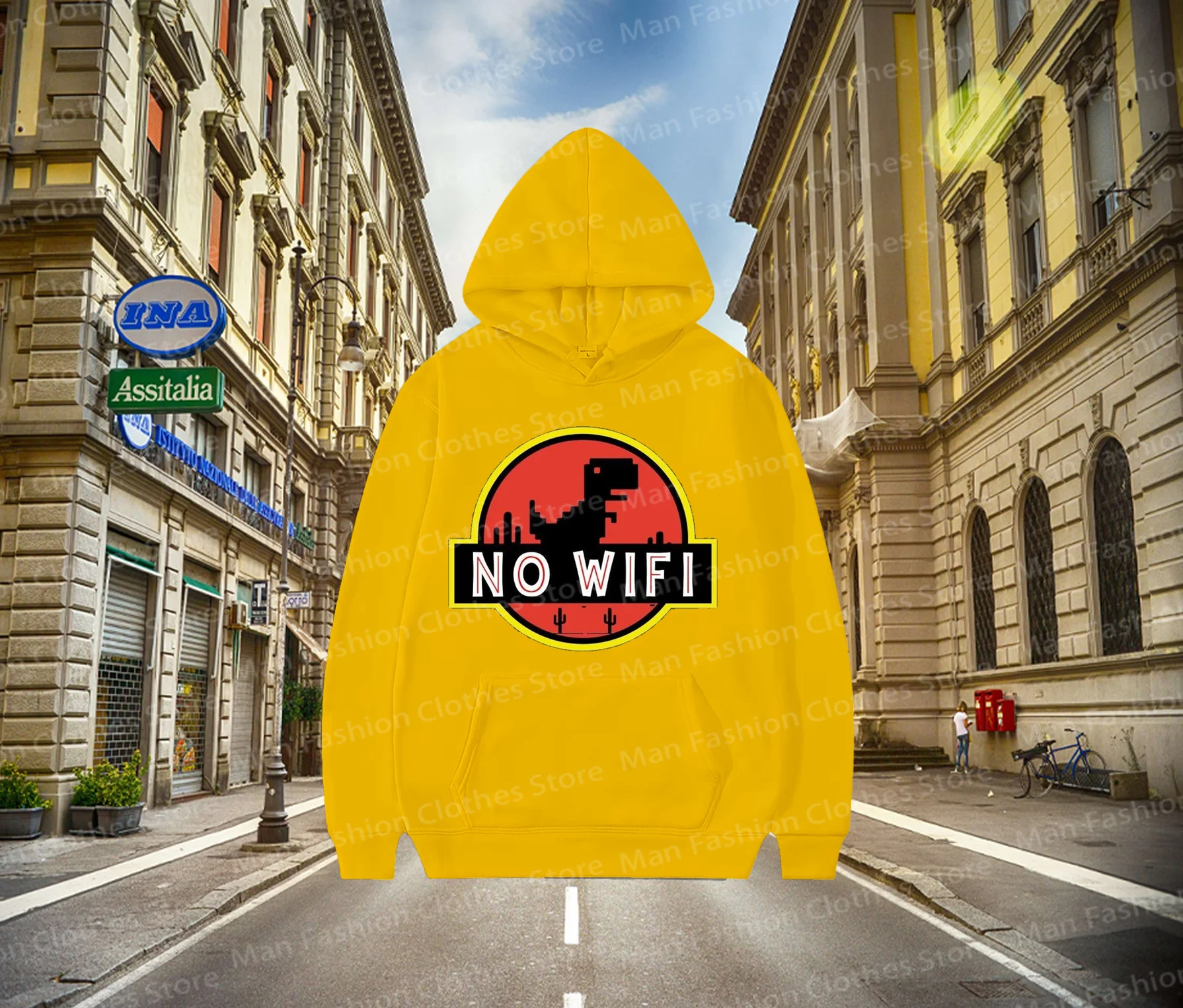 الرجال والنساء لا واي فاي مضحك Crewneck هوديس ، هوديس فضفاضة مريحة ، طلاب مريحة ، موضة جديدة ، الخريف ، الشتاء