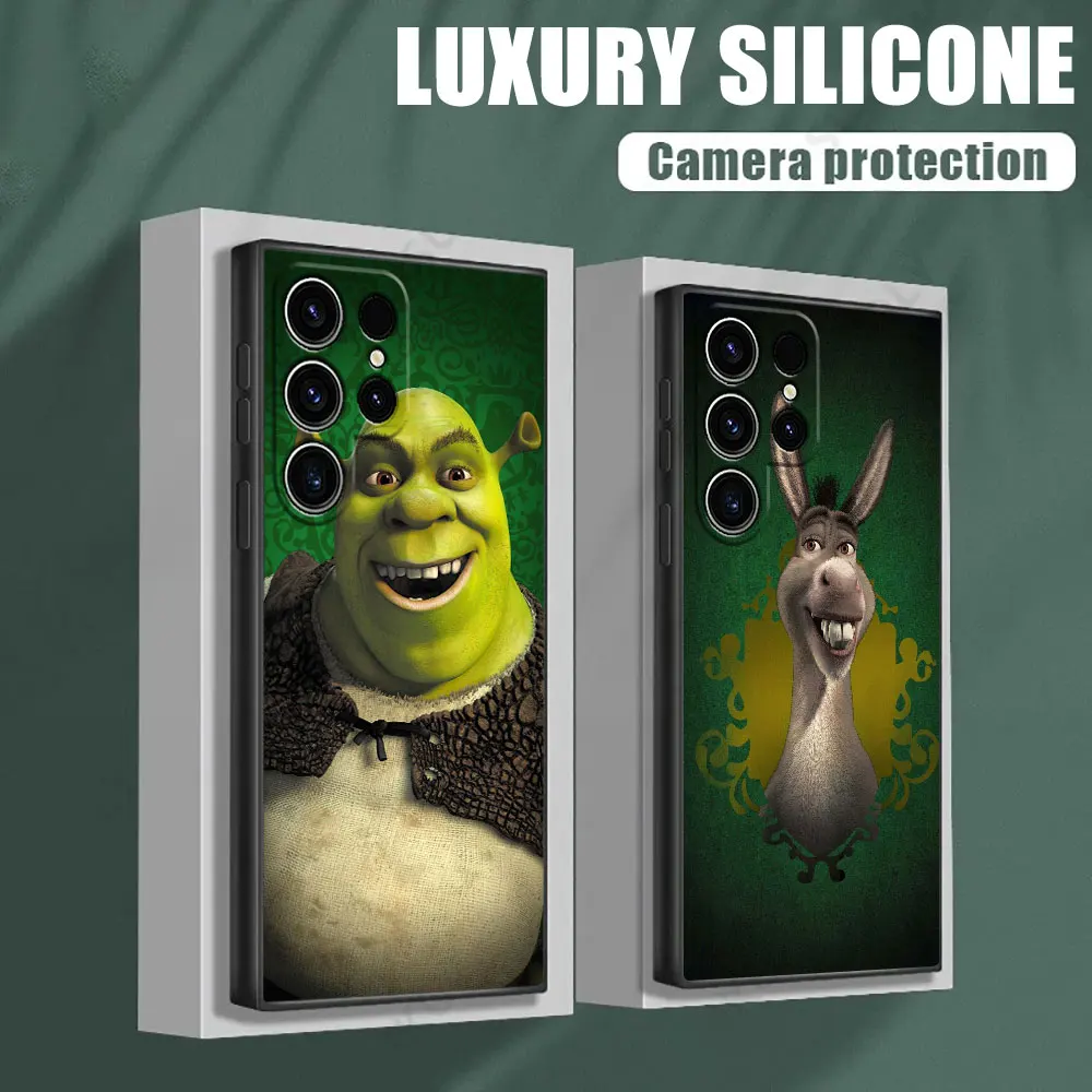 

Cartoon Shrek Phone Case for Samsung Galaxy S26 S25 Ultra S24 S23 Ultra S22 Plus S21 5G S20 S21 FE S26Ultra S25 Cover Soft Funda