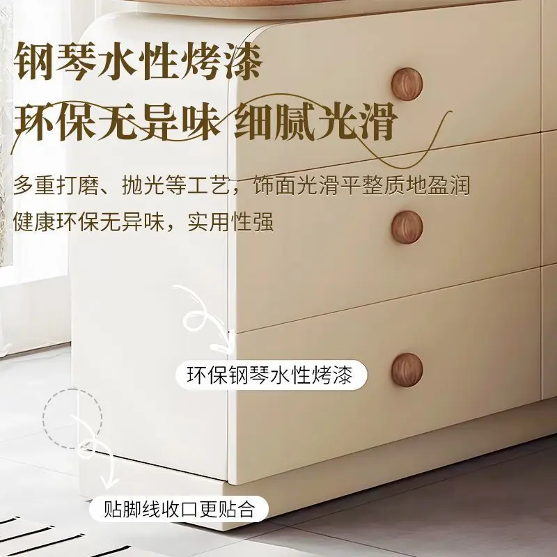 خزانة صدر لغرفة النوم حديثة وبسيطة وحديثة وبسيطة وحديثة من الخشب الصلب لتخزين طاولة المكياج