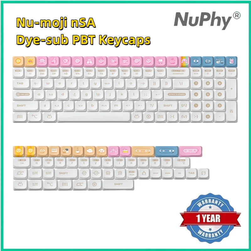 

NuPhy® Nu-moji nSA Dye-sub PBT Keycaps Bright/Dark