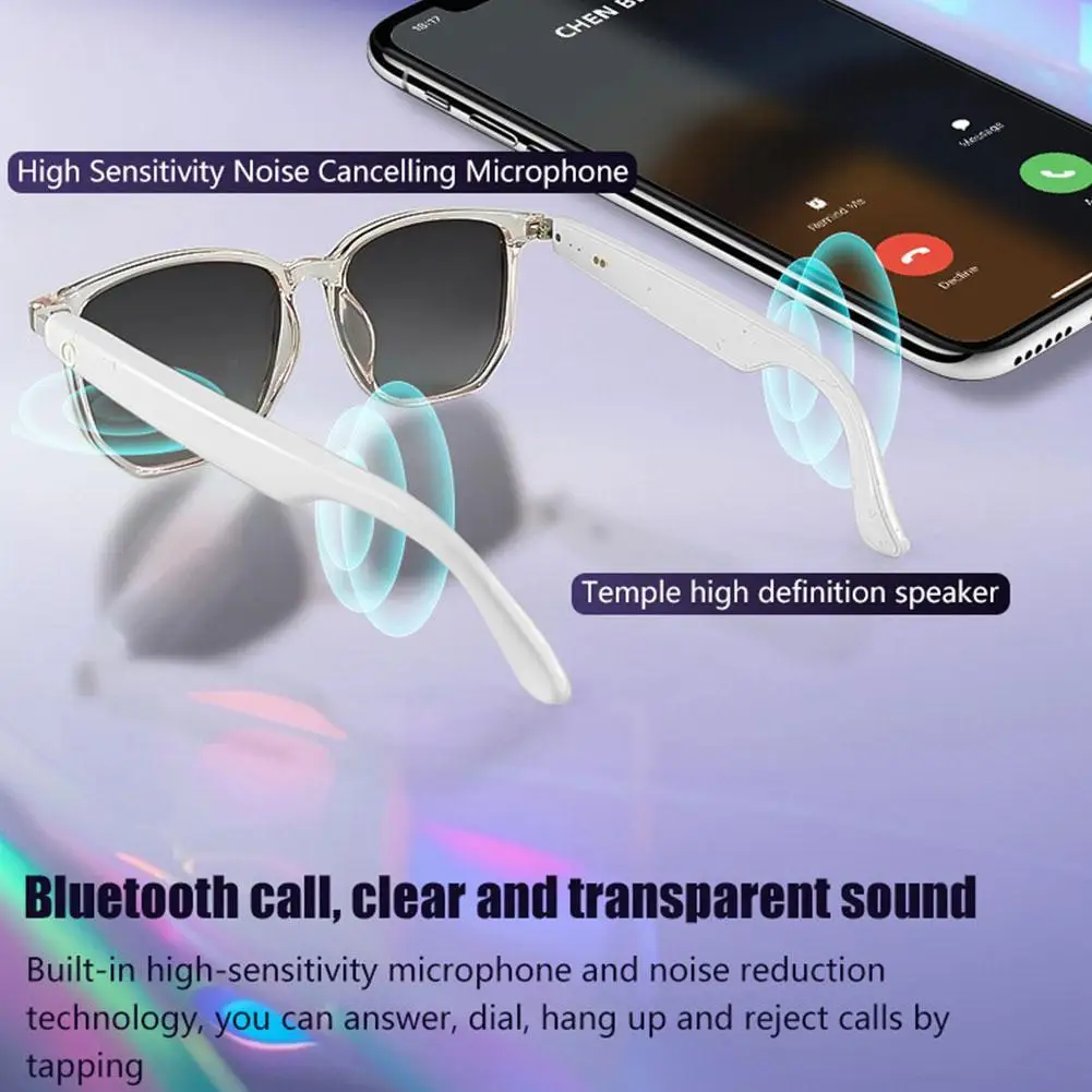 Smart Glasses Bluetooth Glasses Sunglasses Polarized Anti-ultraviolet Anti-blue Listening To Music Transparent Change Lenses