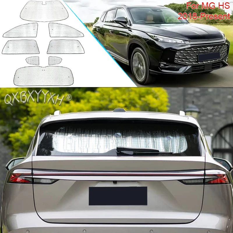 Car Sun Shade Aluminum Foil Foldable Cover For MG HS 2018-Present Auto UV Heat Insulation Windshield Sunshades Protect Accessory