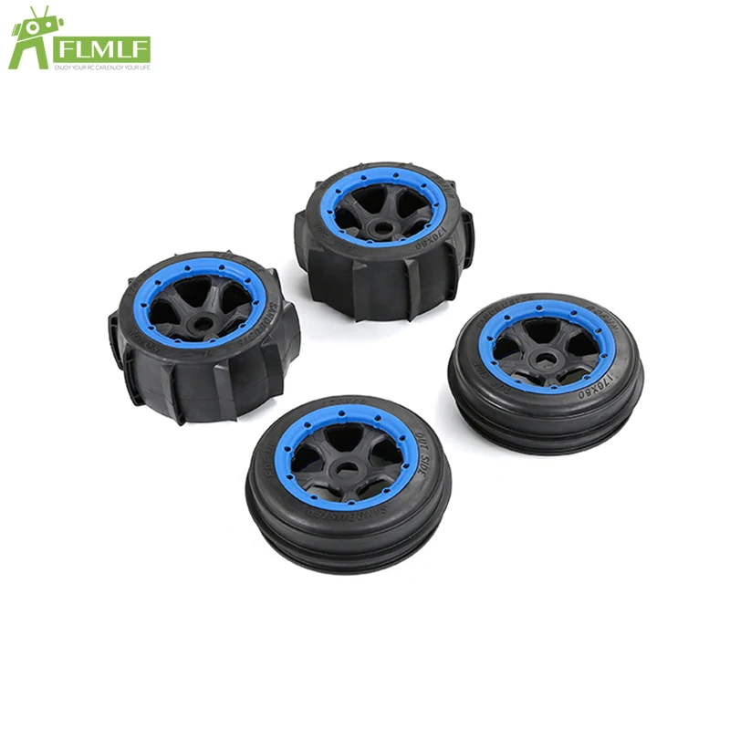 Gomma sabbia pneumatico anteriore posteriore Desert Wheel Tire Assembly con Kit anello Beadlock per 1/5 HPI ROFUN ROVAN KM BAJA 5B SS Rc ricambi auto