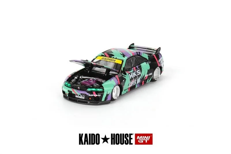 

#KHMG129 Kaido House x MINI GT SKYLINE (R33) HKS V1NSX V2 R34 SHINJUKU V1 Diecast Model Car