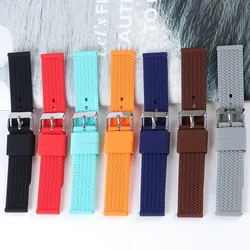 Silicone Strap 18mm 20mm 22mm 24mm Watch Band Rubber Colorful Bracelet Waterproof Sport Wristband Quick Release Watchbands