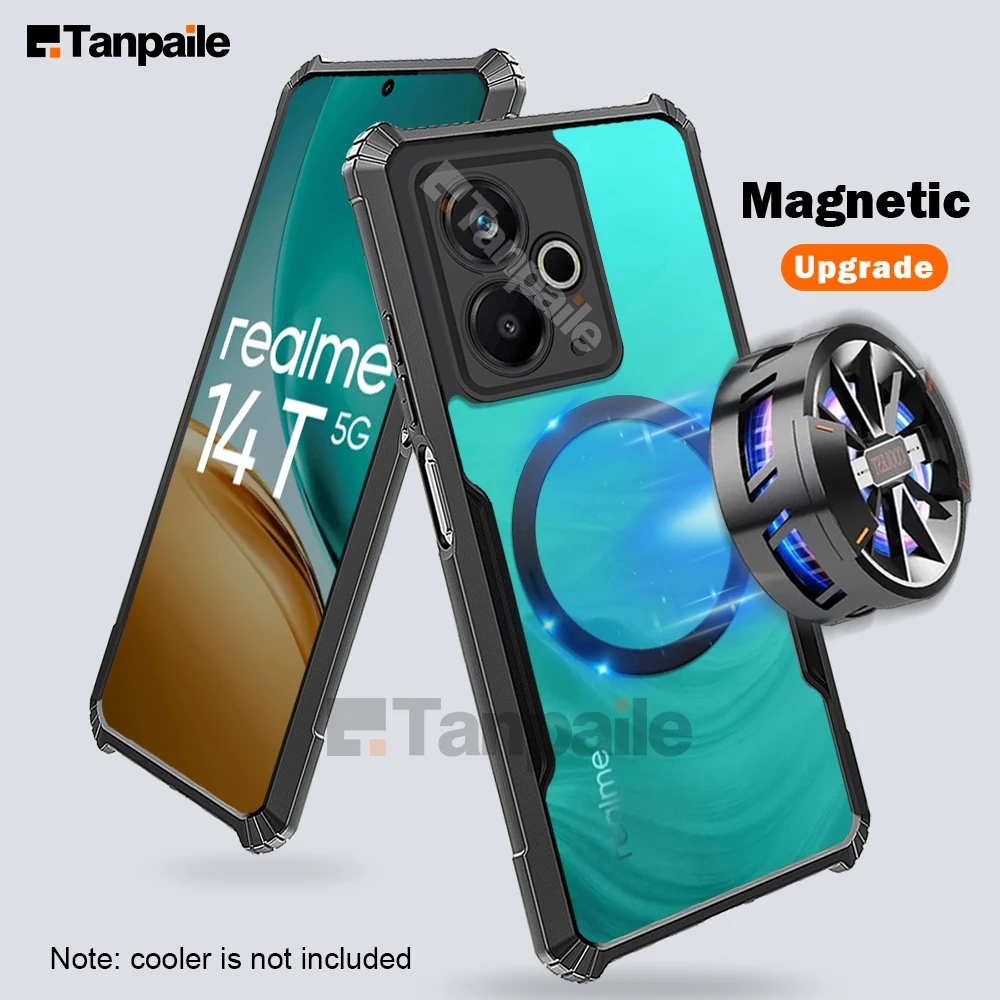 

Tanpaile- for Realme 14T 5G Case Transparent Shockproof Protection Funda for Realme 14 Pro