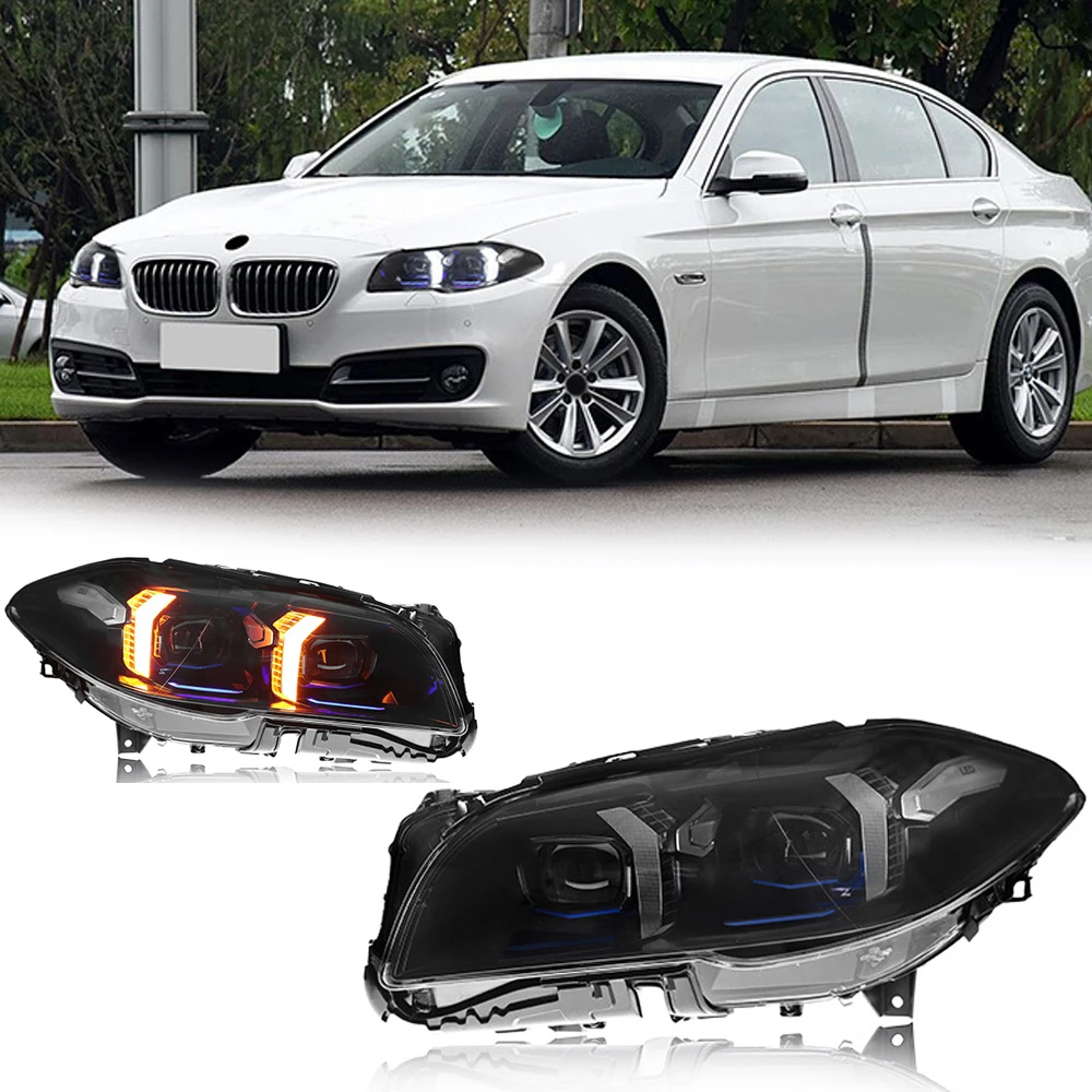 

Горячие светодиодные фары для BMW серии 5 F10 F18 10-17 новый стиль светодиодные DRL Автомобильные фары в сборе Сигнал Авто аксессуары Модифицированная лампа