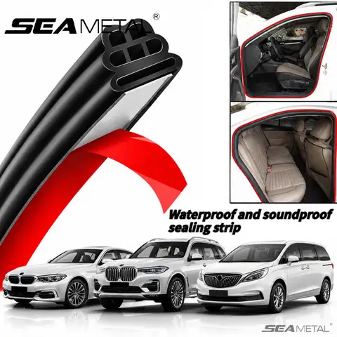 SEAMETAL Upgraded Car Door Sealing Strip 3-Layer Thicken Weatherstrip Waterproof Dustproof Sound Insulation Universal Seal Strip