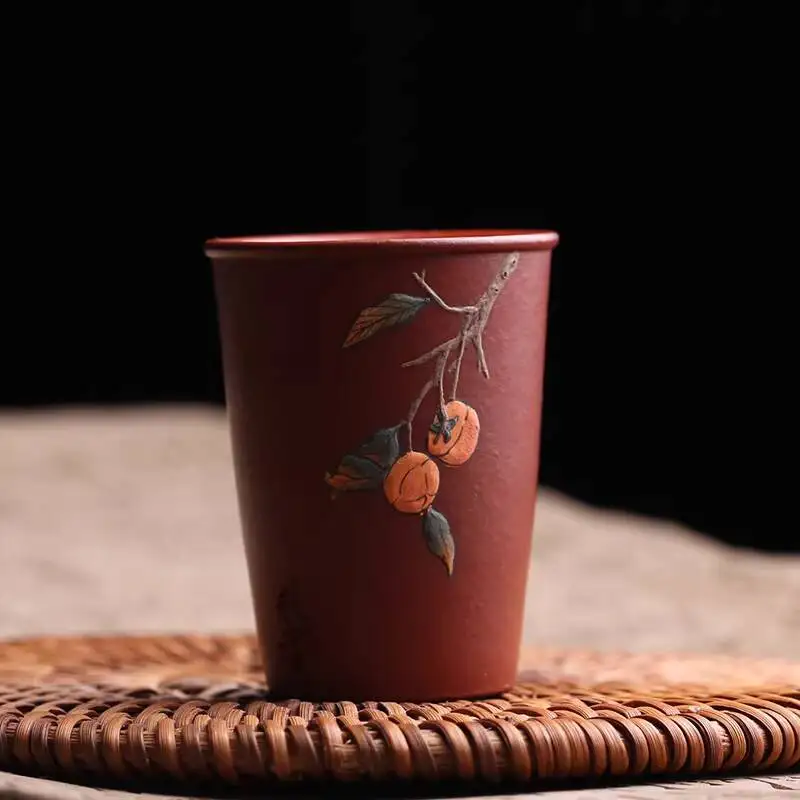 Yixing Purple Clay Master Persimmon Scent Everything Goes Well Tasting Cup, Fully Handmade By Wu Chunyan Tea Ware