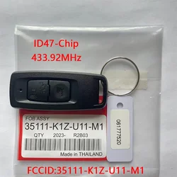 Na rok 2023 Honda PCX PCX160 Zdalny kluczyk motocyklowy 2 przyciski 433.92MHz 47 Chip FCCID 35111-K1Z-U11-M1 Prezent etui ochronne