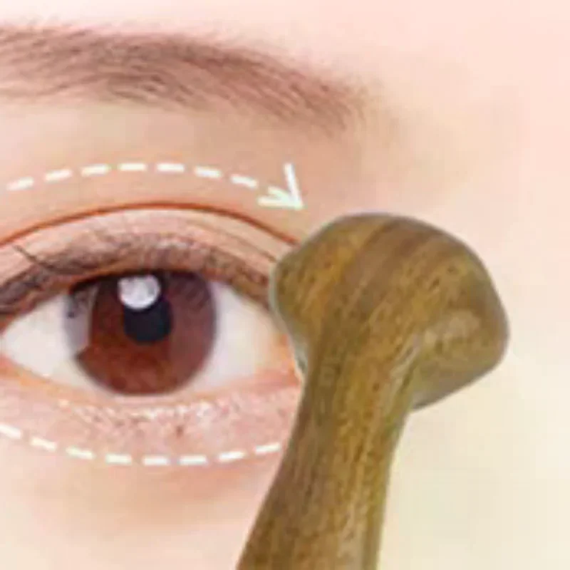 

Double Ended Facial Fascia Lifting Tool With 11 Brass Gold Bead Sandalwood Cheek Eyes Beauty Massage Gua Sha Stick Point Relax