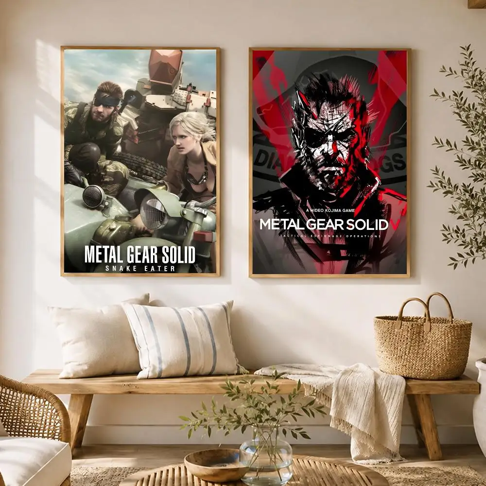 Video Game Metal Gear Solid Poster HD poster wall art self-stick no-residue for home cafe office great gift